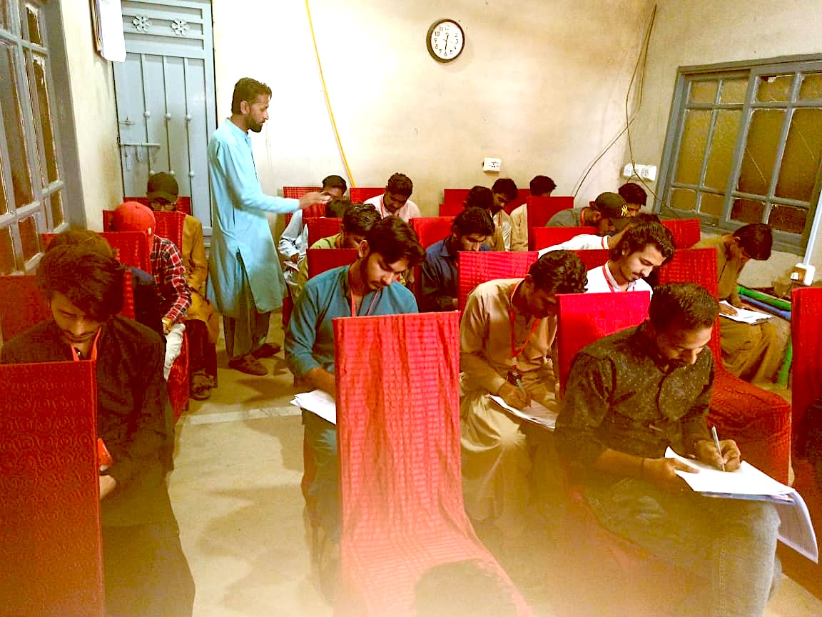 Students taking the CIT exam