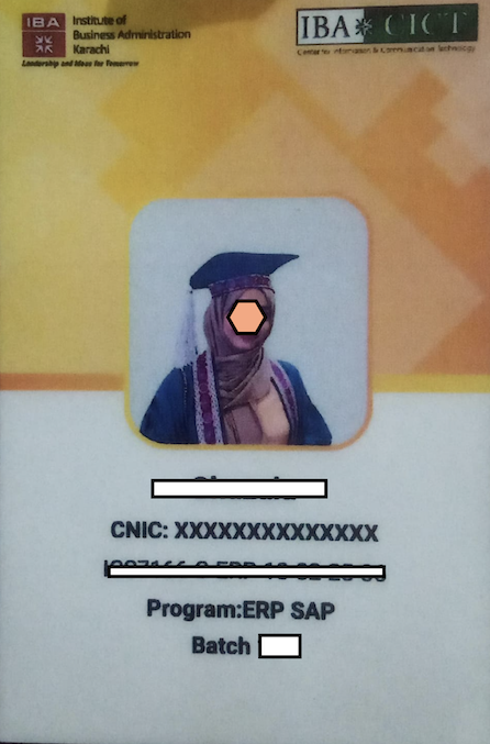 Nousheen ID card