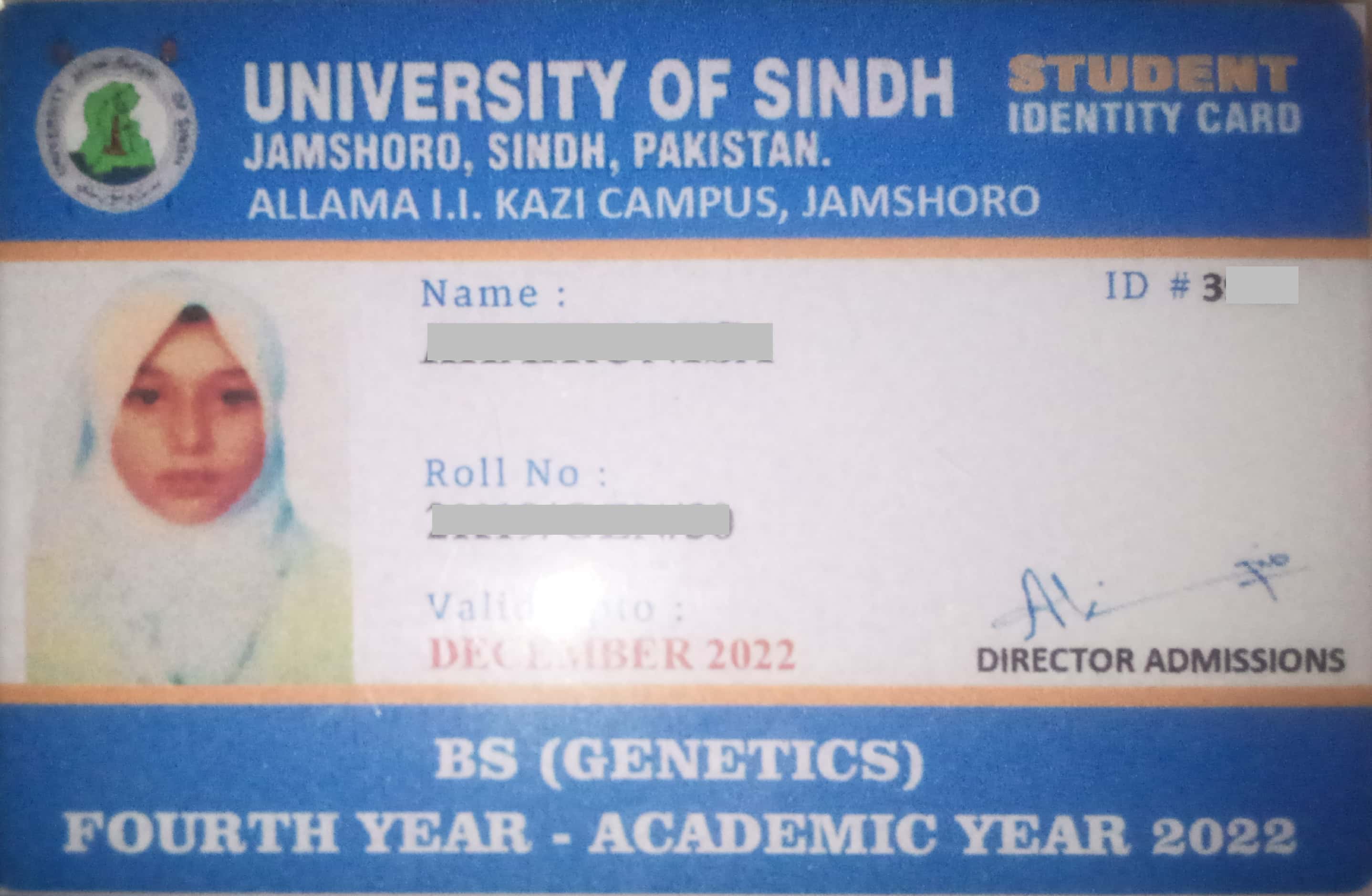 Sakeena ID card
